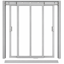 Custom Size -  CRL DW Series Two Panel Manual Deluxe Sliding Service Window XX