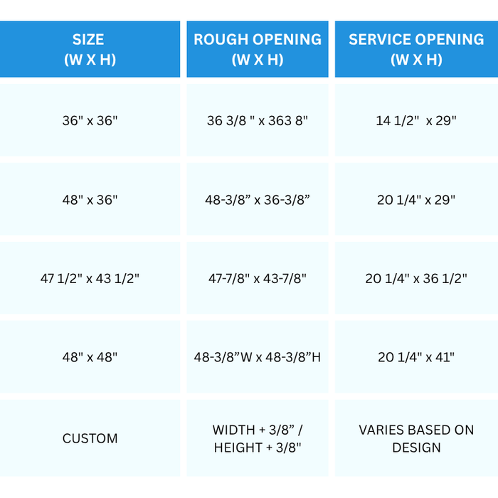QuikServ Self-Closing Windows - 0X Or X0 - 1/4
