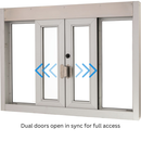 QuikServ Self-Closing Bi-Parting Window OXXO