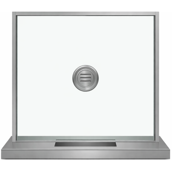 CRL Satin Anodized Cashier WIndow with Speak-thru and Recessed Tray