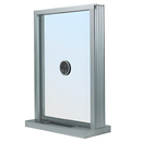 CRL Aluminum Framed, Exterior Glazed Ticket Window with Speak-Thru and Deal Tray