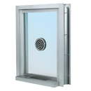 CRL Aluminum Framed, Exterior Glazed Ticket Window with Speak-Thru and Deal Tray