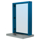CRL Aluminum Framed Interior Glazed Exchange Window with Deal Tray and Surround Sound Voice System