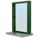 CRL Aluminum Framed Interior Glazed Exchange Window with Deal Tray and Surround Sound Voice System
