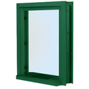 CRL Aluminum Framed Interior Glazed Exchange Window with Deal Tray and Surround Sound Voice System