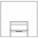 CRL Vertical Sliding Insert for Ticket Window with Glass - Choose Size