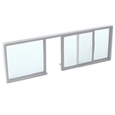 Horizontal Sliding Service Window OXO Format - Choose Options
