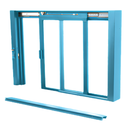 Self-Closing Deluxe Sliding Service Window - Sill, Half-Track or Full-Track Option (Custom Size)