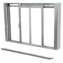 Self-Closing Deluxe Sliding Service Window - Sill, Half-Track or Full-Track Option (Custom Size)