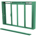 Self-Closing Deluxe Sliding Service Window - Sill, Half-Track or Full-Track Option (Custom Size)