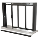 Self-Closing Deluxe Sliding Service Window - Sill, Half-Track or Full-Track Option (Custom Size)