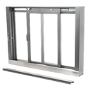 Self-Closing Deluxe Sliding Service Window - Sill, Half-Track or Full-Track Option (Custom Size)