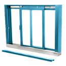Self-Closing Deluxe Sliding Service Window - Sill, Half-Track or Full-Track Option (Custom Size)
