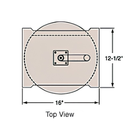 CRL Brushed Stainless Rotary Server with Vision Panel