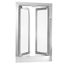 Custom Size - CRL Bi-Fold Service Window - Self Closing