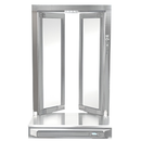Custom Size - CRL Bi-Fold Service Window - Self Closing