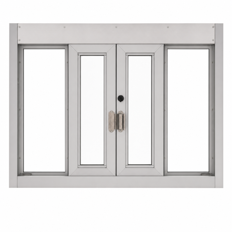 QuikServ Self-Closing Bi-Parting Window OXXO