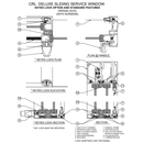 Custom Size -  CRL DW Series Manual Deluxe Sliding Service Window XOX