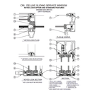 Custom Size -  CRL DW Series Manual Deluxe Sliding Service Window OX or XO