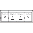 Diane Horizontal Sliding Pass-Thru Assembly OXXO
