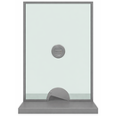 CRL Satin Anodized Ticket Window with Speak-Thru and Swing Away Cover Plate