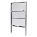 CRL Vertical Sliding Service Windows with Vinyl Glazing (Glass) and Screen