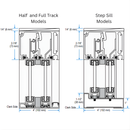 CRL Standard Size Manual DW Deluxe Service Window (Glazed or Unglazed) - Sill, Half-Track or Full-Track Option
