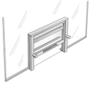 CRL Vertical Sliding Insert for Ticket Window with Glass - Choose Size