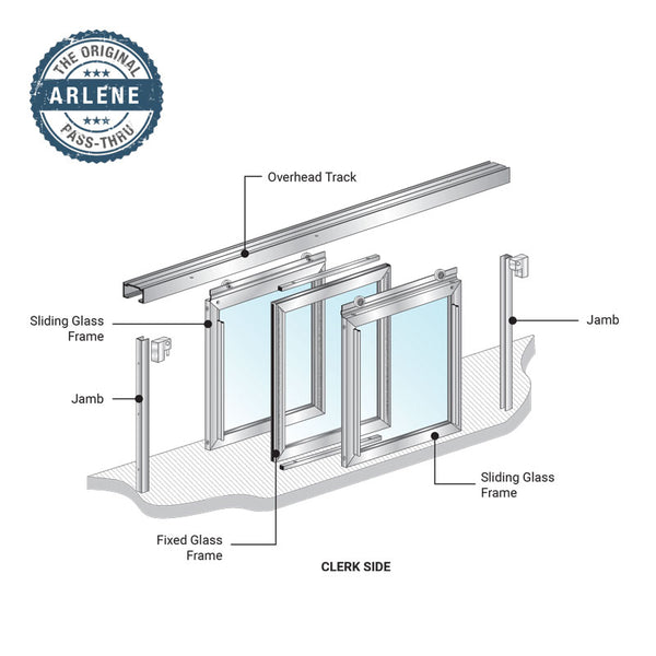 Custom Size -  FHC Arlene Horizontal Sliding Pass-Thru Assembly XOX