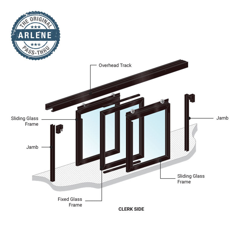 Custom Size -  FHC Arlene Horizontal Sliding Pass-Thru Assembly XOX