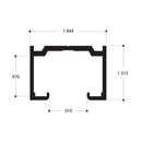 FHC Pass-Thru Window Top Track 144"