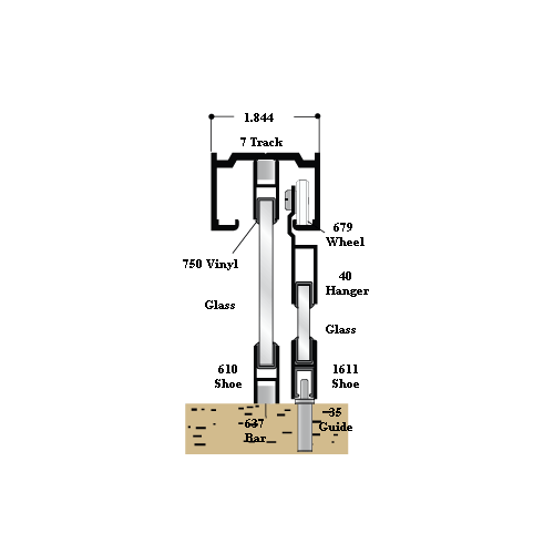 Florence Horizontal Sliding Pass-Thru Assembly OX-XO