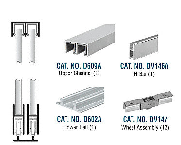 CRL Continental Style Security Rolling Track Assembly