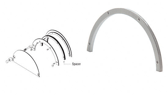 CRL Optional Spacer Kit for 723 Half-Round Ticket Window