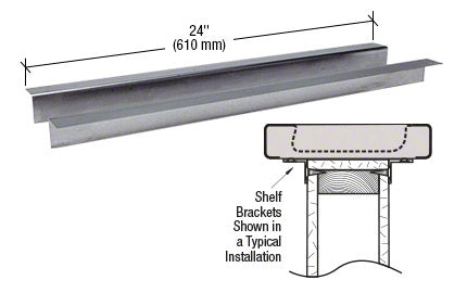 CRL Brushed Stainless Steel Shelf Brackets