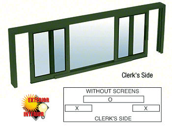 CRL Horizontal Sliding Service Window XOX Format