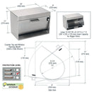 CRL Brushed Stainless Counter Top/Window Opening Pass-Thru Hopper