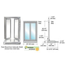 Custom Size - CRL Bi-Fold Service Window - Self Closing
