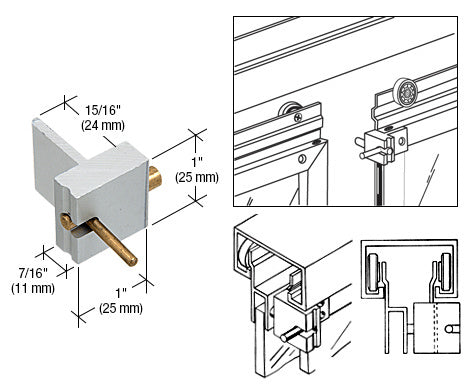 CRL Spring Loaded Catch for Pass-Thru Windows