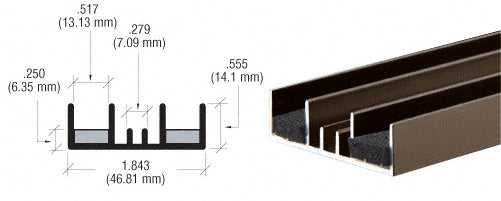 CRL Double Jamb Extrusion With Cushion