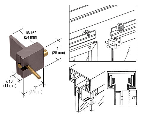 CRL Spring Loaded Catch for Pass-Thru Windows