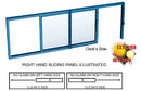 CRL Horizontal Sliding Service Window X- or -X Format - No Screen (Custom Size)