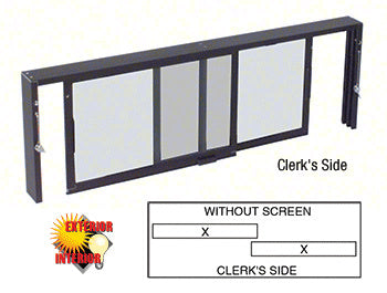 Horizontal Sliding Service Window XX Format - Choose Options (Custom Size)