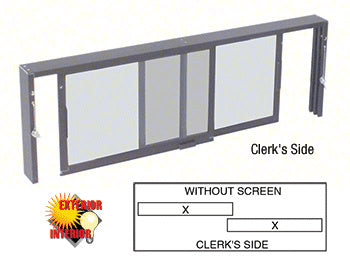 Horizontal Sliding Service Window XX Format - Choose Options (Custom Size)