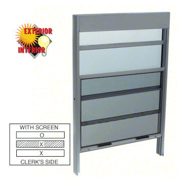 Lockable Sliding Service Window CRL Vertical Sliding Service Windows With Sash Balance, 1/4