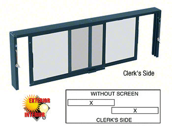 Horizontal Sliding Service Window XX Format - Choose Options (Custom Size)