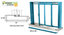 Self-Closing Deluxe Sliding Service Window - Sill, Half-Track or Full-Track Option (Custom Size)