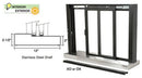 Self-Closing Deluxe Sliding Service Window - Sill, Half-Track or Full-Track Option (Custom Size)