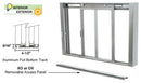 Self-Closing Deluxe Sliding Service Window - Sill, Half-Track or Full-Track Option (Custom Size)