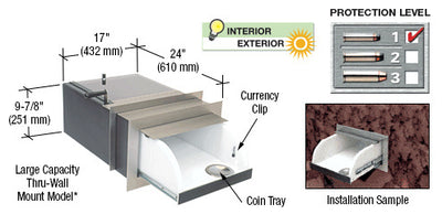 Large/Oversized Capacity Drawers - Thru-Wall or Counter Mounted